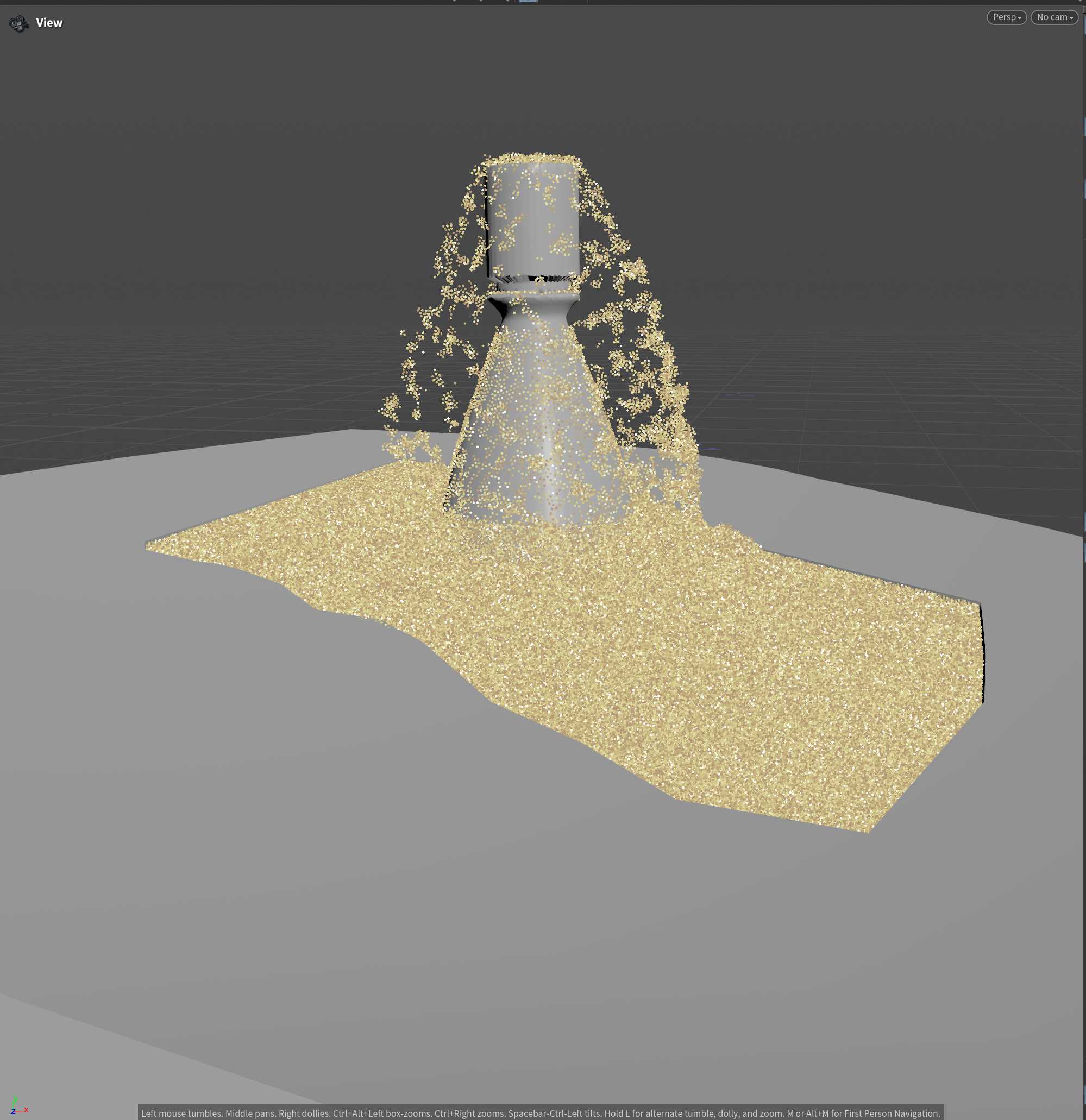 Sand Simulation Particles